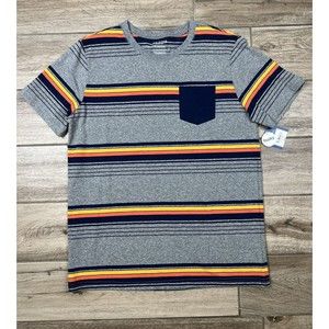 Arizona Jeans Co Crew Neck T-Shirt Retro Surf Style Stripes Size XL Boys NWT